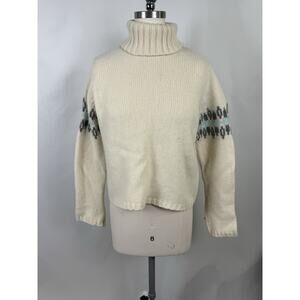 Vintage 90's Pandemonium‎ Sz Large Cozy Lounge Holiday Turtleneck Sweater Thick